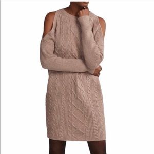 EXPRESS SWEATER COLD SHOULDER DRESS
